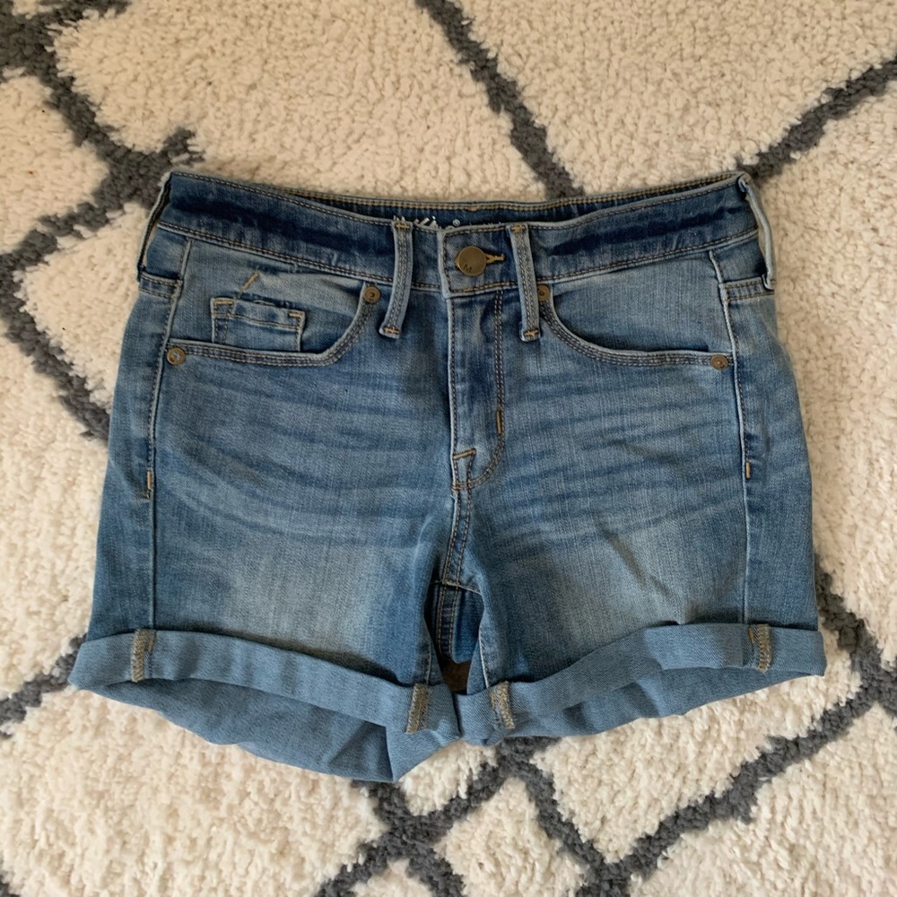 blue jean shorts